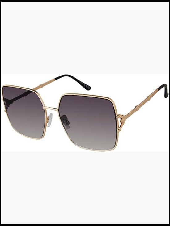 Oversized Cat Eye Square Metal Sunglasses UV400 Protection